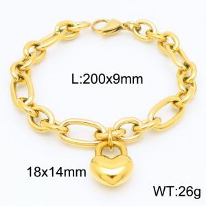 Stainless Steel Gold-plating Bracelet - KB183408-Z