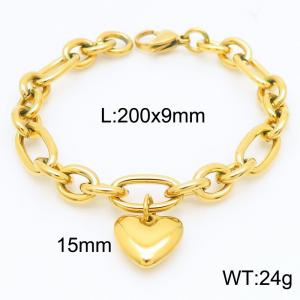 Stainless Steel Gold-plating Bracelet - KB183410-Z
