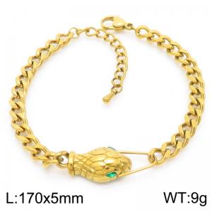 Stainless Steel Gold-plating Bracelet - KB183429-HM