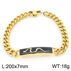 Stainless Steel Gold-plating Bracelet - KB183506-Z