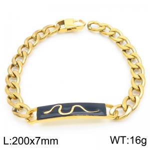 Stainless Steel Gold-plating Bracelet - KB183513-Z