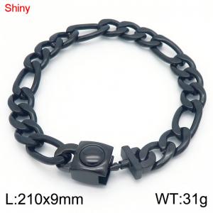 Stainless Steel Black-plating Bracelet - KB183633-Z