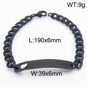 Stainless Steel Black-plating Bracelet - KB183893-Z