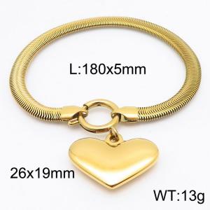 Stainless Steel Gold-plating Bracelet - KB183904-Z