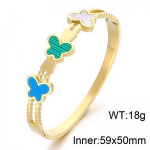 Stainless Steel Gold-plating Bangle - KB183958-HM