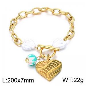 Stainless Steel Gold-plating Bracelet - KB183988-NJ