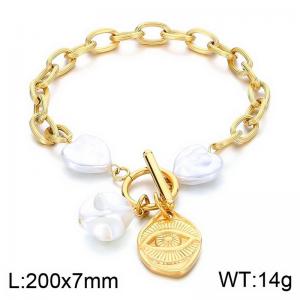 Stainless Steel Gold-plating Bracelet - KB183990-NJ