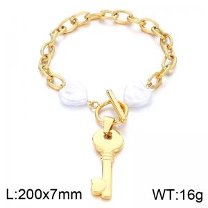 Stainless Steel Gold-plating Bracelet - KB183991-NJ