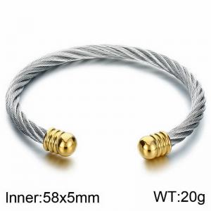 Stainless Steel Wire Bangle - KB184201-XY