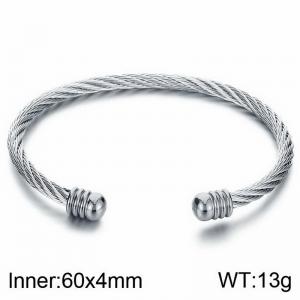 Stainless Steel Wire Bangle - KB184207-XY