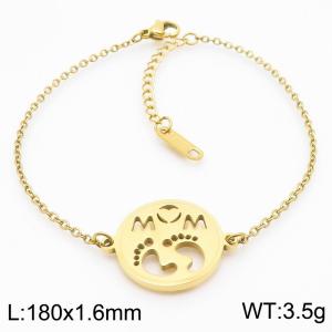 Stainless Steel Gold-plating Bracelet - KB184214-KLX