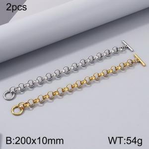 Stainless steel OT buckle bracelet - KB184344-Z