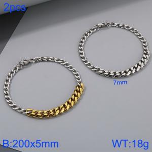Stainless steel splicing bracelet - KB184372-Z