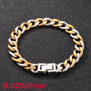 Stainless Steel Gold-plating Bracelet - KB184403-Z