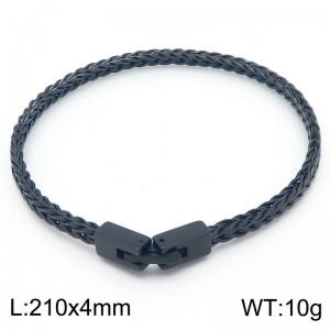 Stainless Steel Black-plating Bracelet - KB184577-KFC