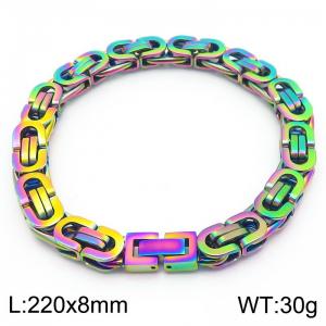 SS Colorful Plating Bracelets - KB184587-KFC