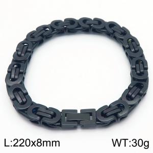 Stainless Steel Black-plating Bracelet - KB184589-KFC
