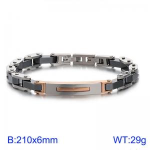 Stainless Steel Rose Gold-plating Bracelet - KB184751-AQ