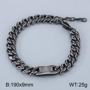 SS Oxidized Bracelet - KB184840-AQ