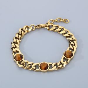 Stainless Steel Gold-plating Bracelet - KB184841-AQ