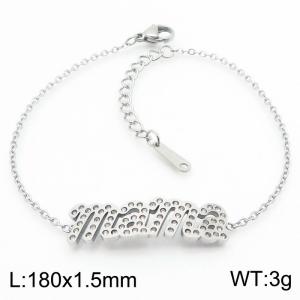 Mother's Day jewelry titanium steel mama diamond inlaid bracelet for women - KB184893-KLX