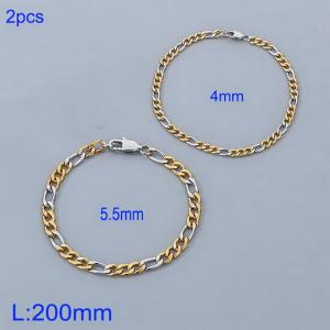 Stainless steel 3:1NK chain bracelet - KB185022-Z
