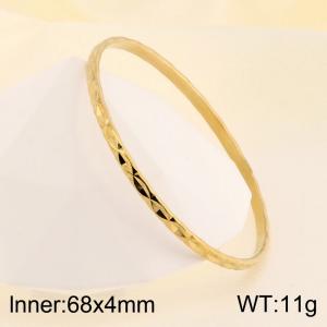 Stainless Steel Gold-plating Bangle - KB185432-LO