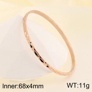 Stainless Steel Rose Gold-plating Bangle - KB185433-LO