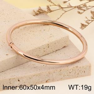Stainless Steel Rose Gold-plating Bangle - KB185435-LO