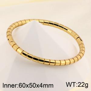 Stainless Steel Gold-plating Bangle - KB185437-LO