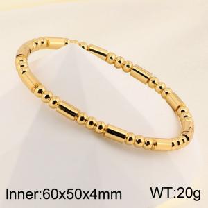 Stainless Steel Gold-plating Bangle - KB185438-LO