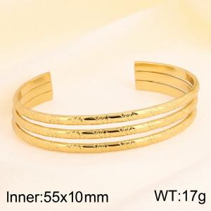 Stainless Steel Gold-plating Bangle - KB185440-LO