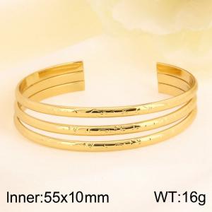 Stainless Steel Gold-plating Bangle - KB185441-LO