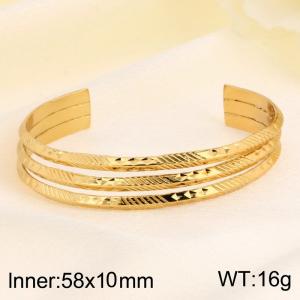 Stainless Steel Gold-plating Bangle - KB185442-LO