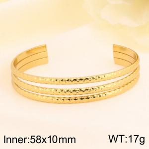 Stainless Steel Gold-plating Bangle - KB185444-LO