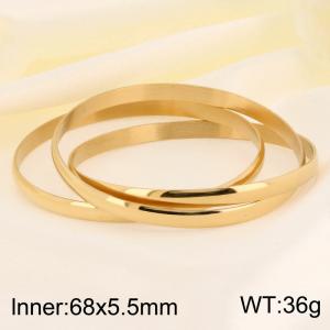 Stainless Steel Gold-plating Bangle - KB185455-LO