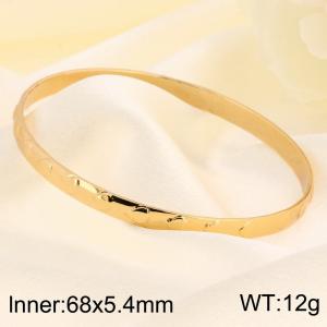 Stainless Steel Gold-plating Bangle - KB185456-LO