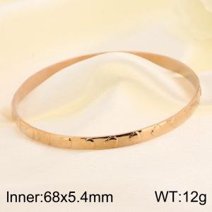 Stainless Steel Rose Gold-plating Bangle - KB185457-LO