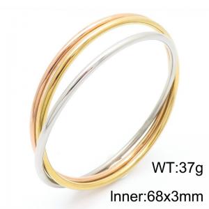 Stainless Steel Gold-plating Bangle - KB185470-LO