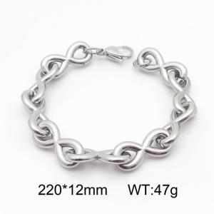 Stainless steel splicing infinite symbol bracelet - KB185475-Z