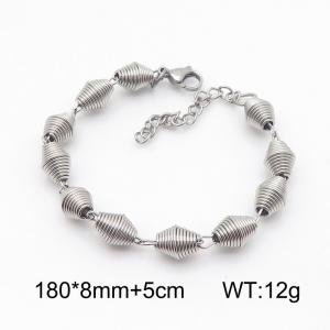 Hot selling fashionable threaded stainless steel bracelet - KB185478-Z