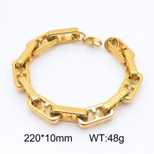 Stainless steel splicing Japanese long buckle bracelet - KB185479-Z