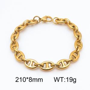 Stainless steel Japanese character chain bracelet - KB185483-Z