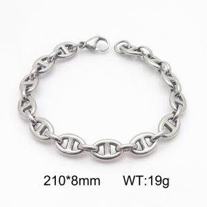 Stainless steel Japanese character chain bracelet - KB185484-Z