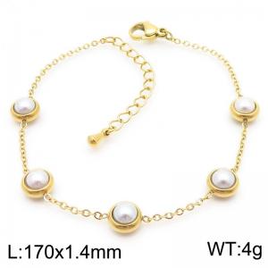 Stainless Steel Gold-plating Bracelet - KB185513-HM