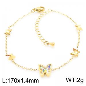 Stainless Steel Gold-plating Bracelet - KB185516-HM