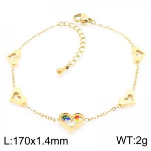 Stainless Steel Gold-plating Bracelet - KB185517-HM