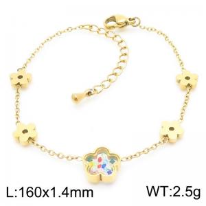 Stainless Steel Gold-plating Bracelet - KB185518-HM