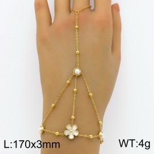 Stainless Steel Gold-plating Bracelet - KB185538-HM
