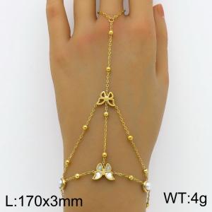 Stainless Steel Gold-plating Bracelet - KB185539-HM